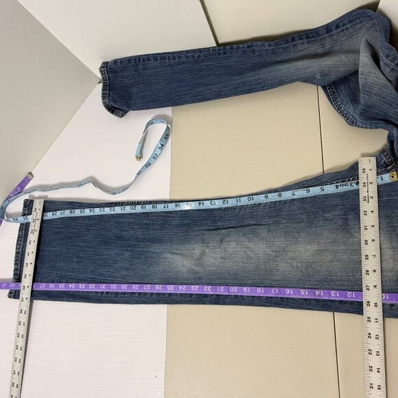 VTG Gap 1969 Jeans Womens Sz 6 Low Rise Straight Loose Fit Medium Wash 90s Denim - Picture 6 of 11